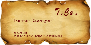 Turner Csongor névjegykártya